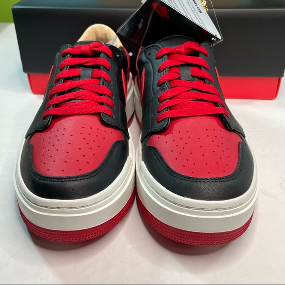 Air Jordan 1 Elevate Bred Black & Red Womens Size 10 Mens 8.5 Sneakers Shoes - Picture 4 of 12